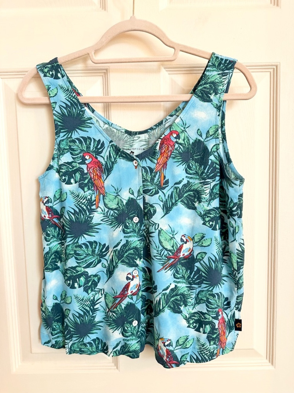 Parrot print margaritaville tank